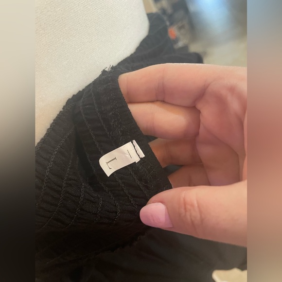 Black Knot Front High Waist Romper. Size L. - Picture 6 of 6